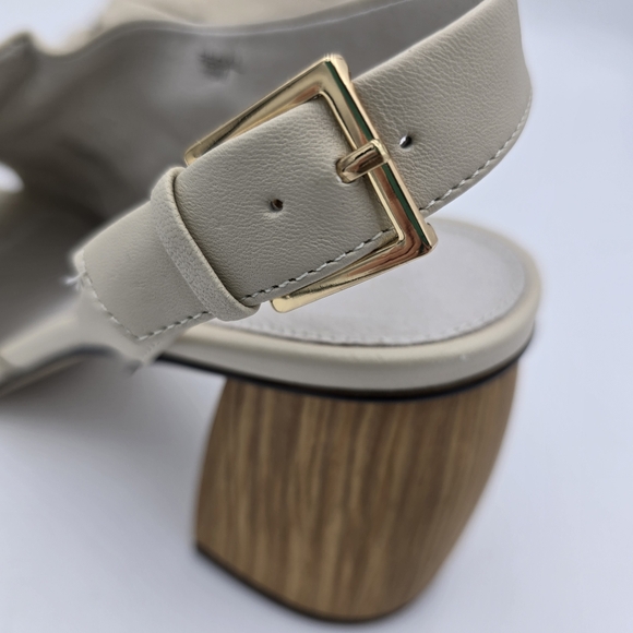 NWT Sanctuary Regal Heeled Leather Sandals, Bone, 10M - Picture 10 of 16